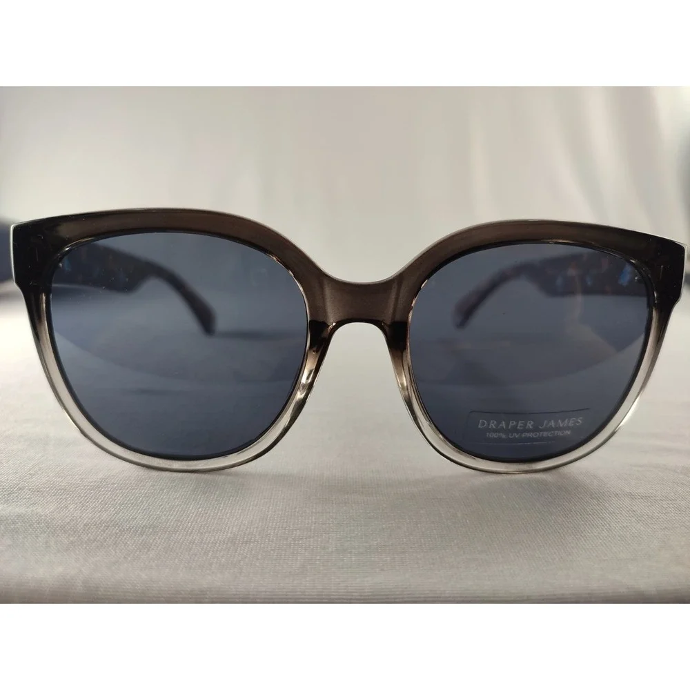 Draper James DJ7043 037 Smoke Gradient Sunglasses Floral Temples 55-19-145 NWT